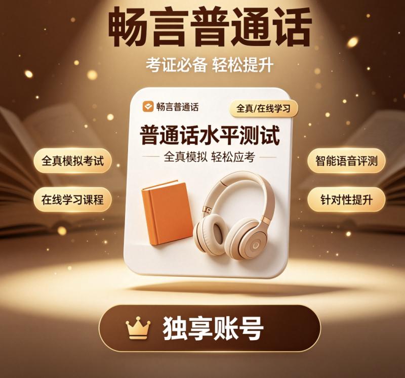 畅言普通话全真/在线学习「独享账号」